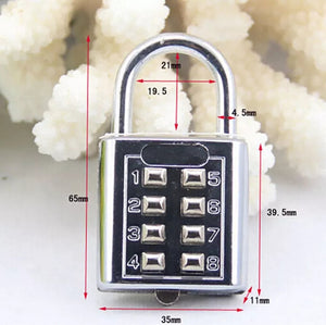 1PC 4 Digit Combination Password Lock Metal Security Lock Suitcase Luggage Coded Lock Cupboard Cabinet Locker Padlock