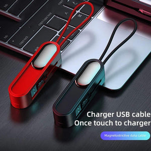 3 in 1 Magnetic Charging Cable Universal Fast Charging Mobile Phone Charger Cord USB Type C Data Transfer Charging Cable