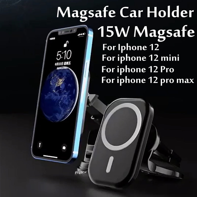 Magsafe 15w car wireless charger holder/mount for Iphone 12 and 13 series